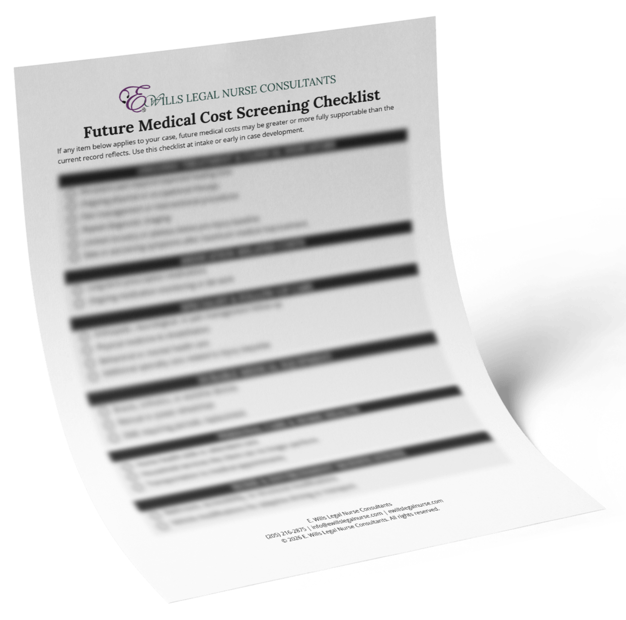 Medical Cost Projection - Physician reviewing medical files - E Wills Legal Nurse Consultants